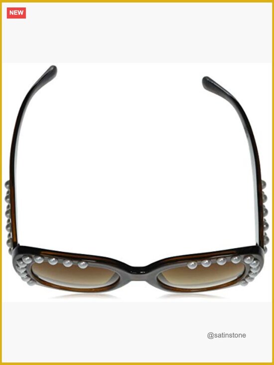 Oversized Pearl Square Sunglasses with UV400 Protection